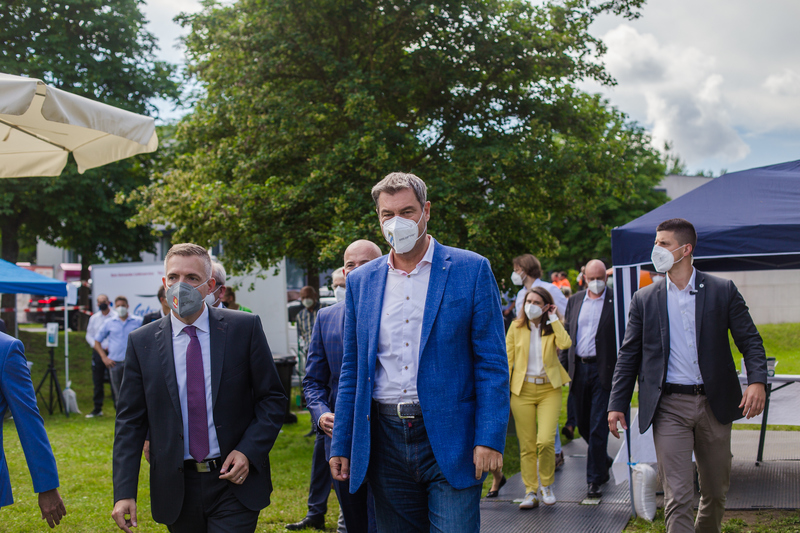 Spatenstich Ortsumgehung Hafenlohr mit Hochwasserfreilegung mit Ministerpräsident Dr.Markus Söder