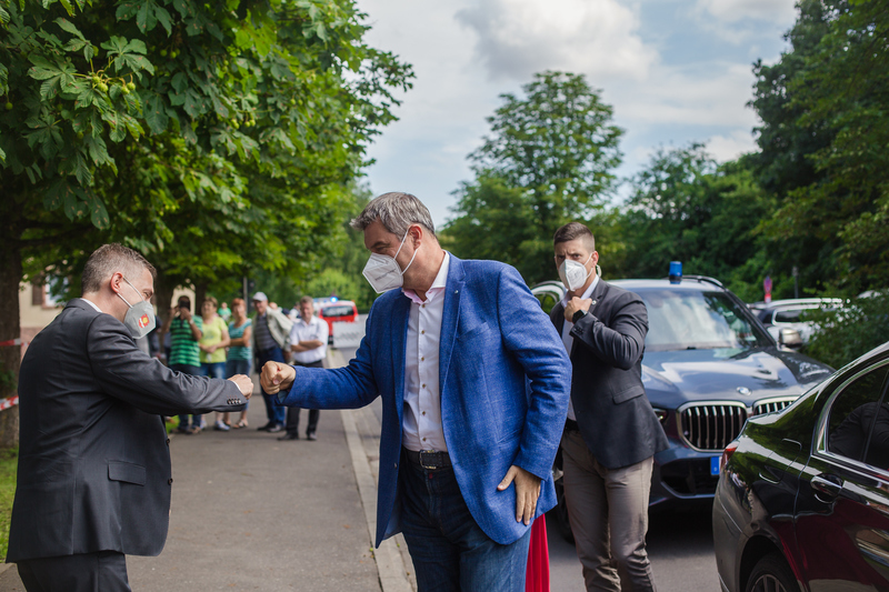 Spatenstich Ortsumgehung Hafenlohr mit Hochwasserfreilegung mit Ministerpräsident Dr.Markus Söder