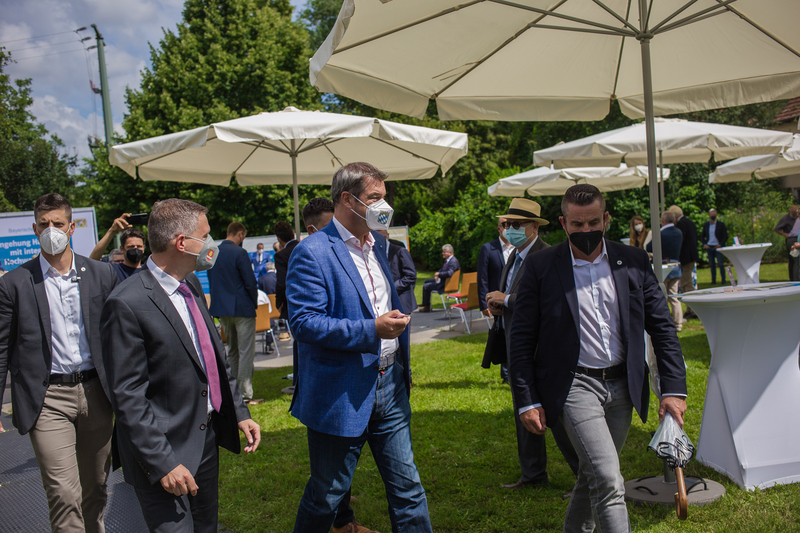 Spatenstich Ortsumgehung Hafenlohr mit Hochwasserfreilegung mit Ministerpräsident Dr.Markus Söder