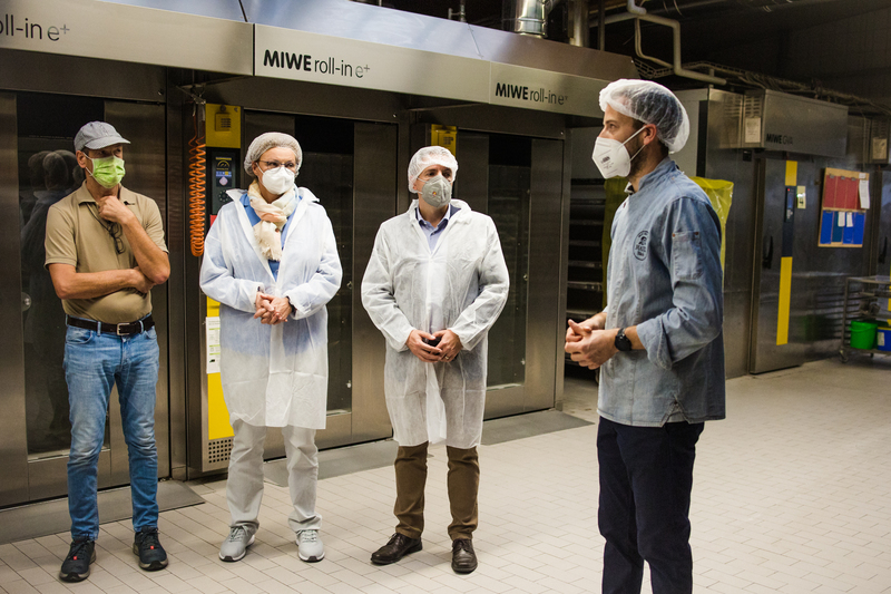 Betriebsbesuch bei der Bäckerein Maxl Bäck in Zellingen mit Monika Hohlmeier, MdEP 