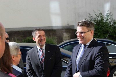 Justizminister Winfried Bausback besucht das Amtsgericht in Gemünden