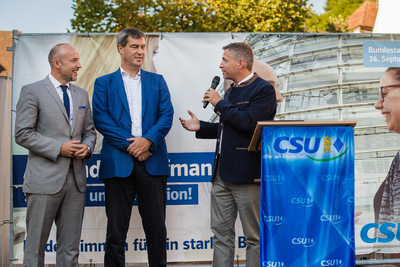 Bundestagswahlkampf in Gemünden mit Staatsminister Dr. Markus Söder und MdB Alexander Hoffmann
